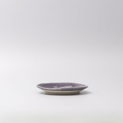 Plate Oval 15cm Crackle Amethyst Glaze V637-C3682