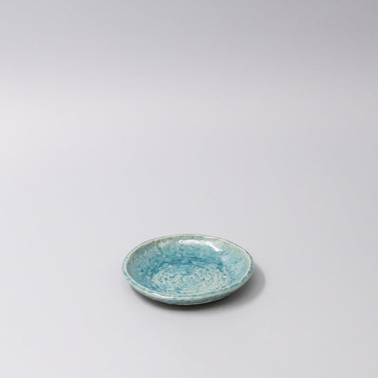 Sauce Dish 11.5cm Crackle Turquoise Glaze V637-C3683