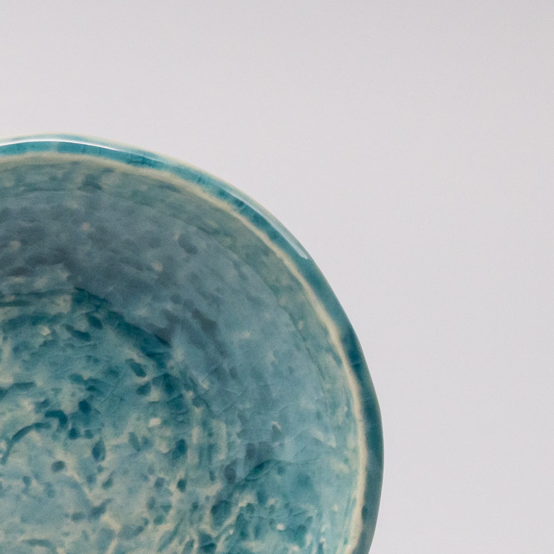 Sauce Dish 11.5cm Crackle Turquoise Glaze V637-C3683