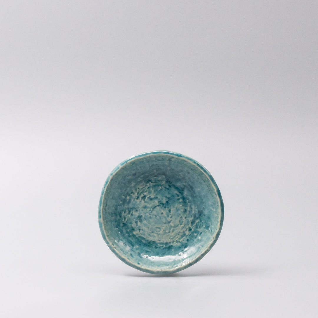 Sauce Dish 11.5cm Crackle Turquoise Glaze V637-C3683