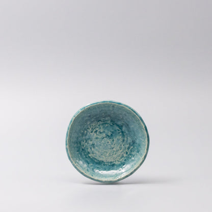 Sauce Dish 11.5cm Crackle Turquoise Glaze V637-C3683