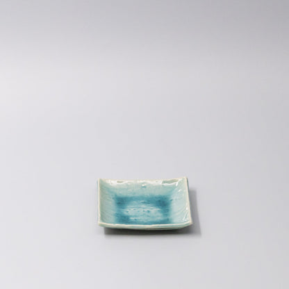 Sauce Dish 10cm Crackle Turquoise Glaze V637-C3685