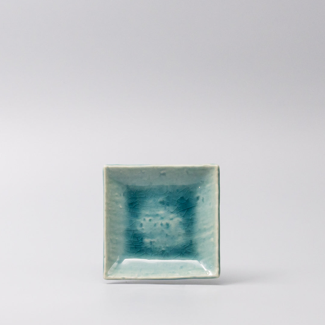 Sauce Dish 10cm Crackle Turquoise Glaze V637-C3685