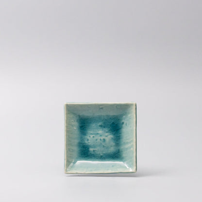 Sauce Dish 10cm Crackle Turquoise Glaze V637-C3685