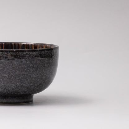 Bowl 16cm Bronze Converging Line Glaze V637-C3709