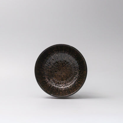 Bowl 16cm Bronze Converging Line Glaze V637-C3709
