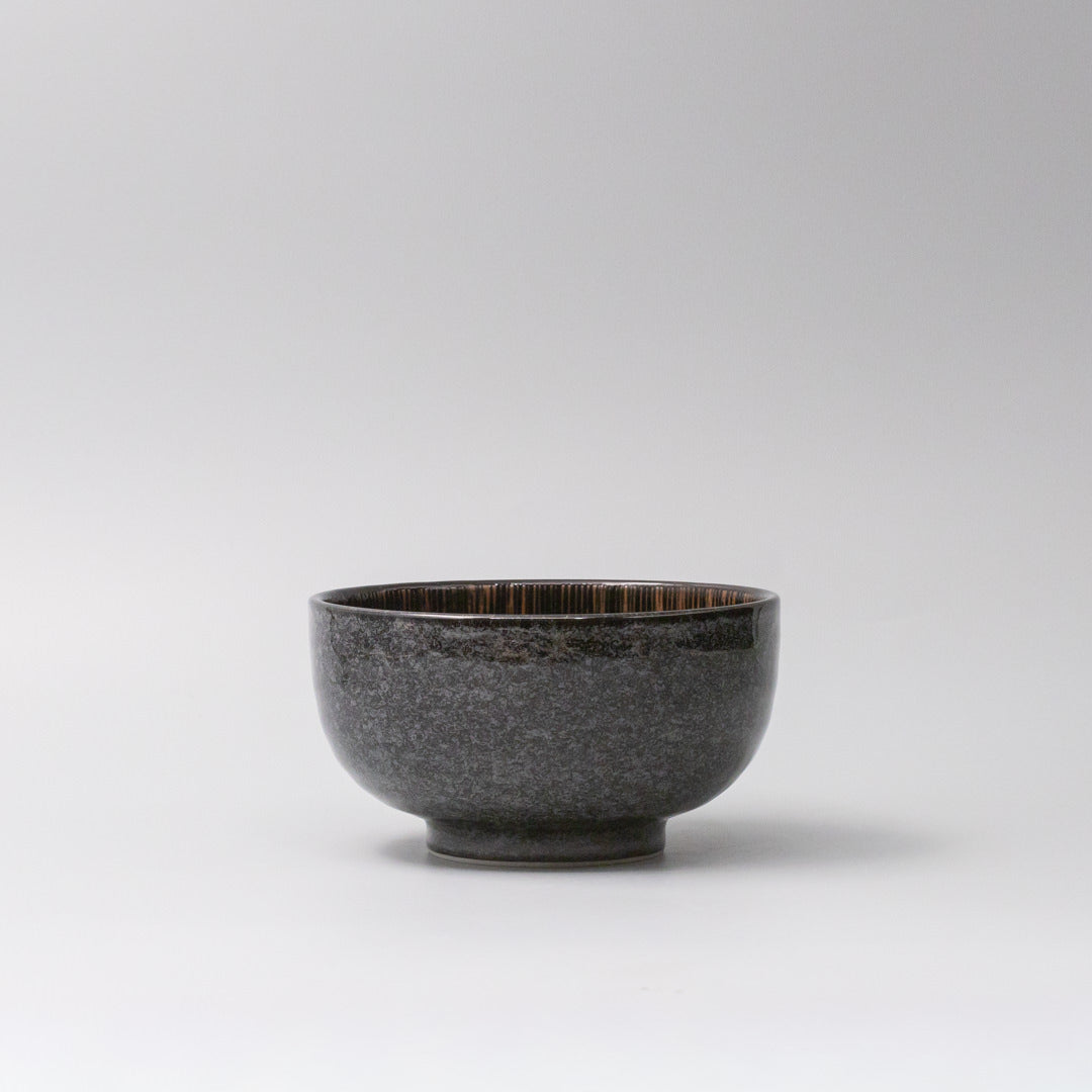 Bowl 16cm Bronze Converging Line Glaze V637-C3709