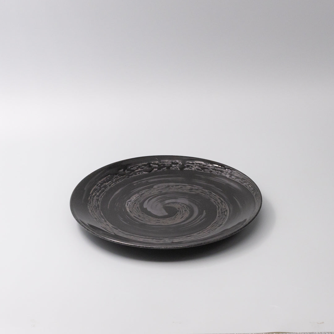 Dinner Plate 28cm Gunmetal Swirl Glaze V637-C3714