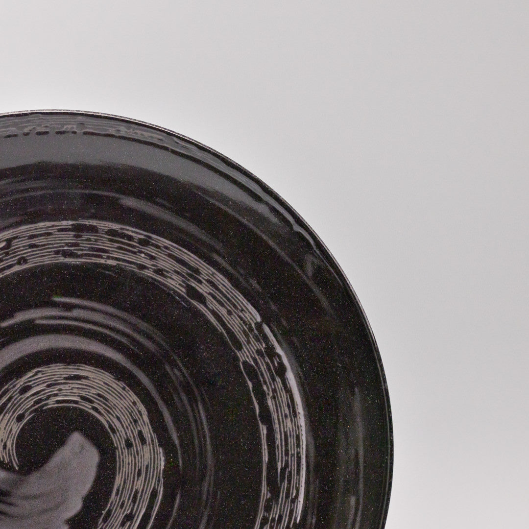 Dinner Plate 28cm Gunmetal Swirl Glaze V637-C3714
