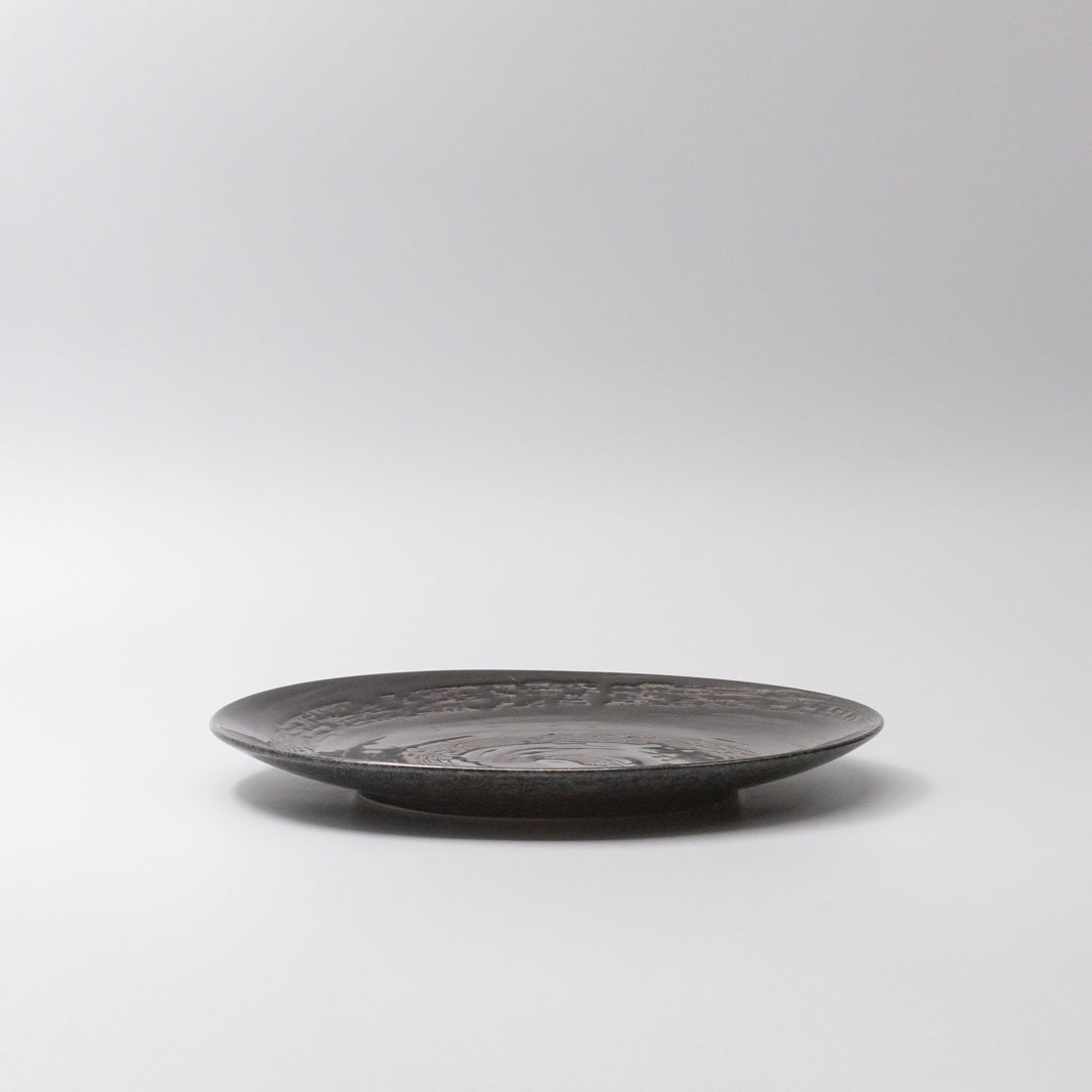 Dinner Plate 28cm Gunmetal Swirl Glaze V637-C3714