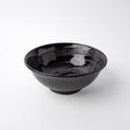 Udon Bowl Fluted 19.5cm Gunmetal Swirl Glaze V637-C3717