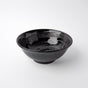 Udon Bowl Fluted 19.5cm Gunmetal Swirl Glaze V637-C3717