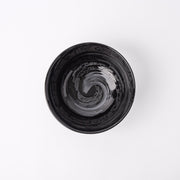 Udon Bowl Fluted 19.5cm Gunmetal Swirl Glaze V637-C3717