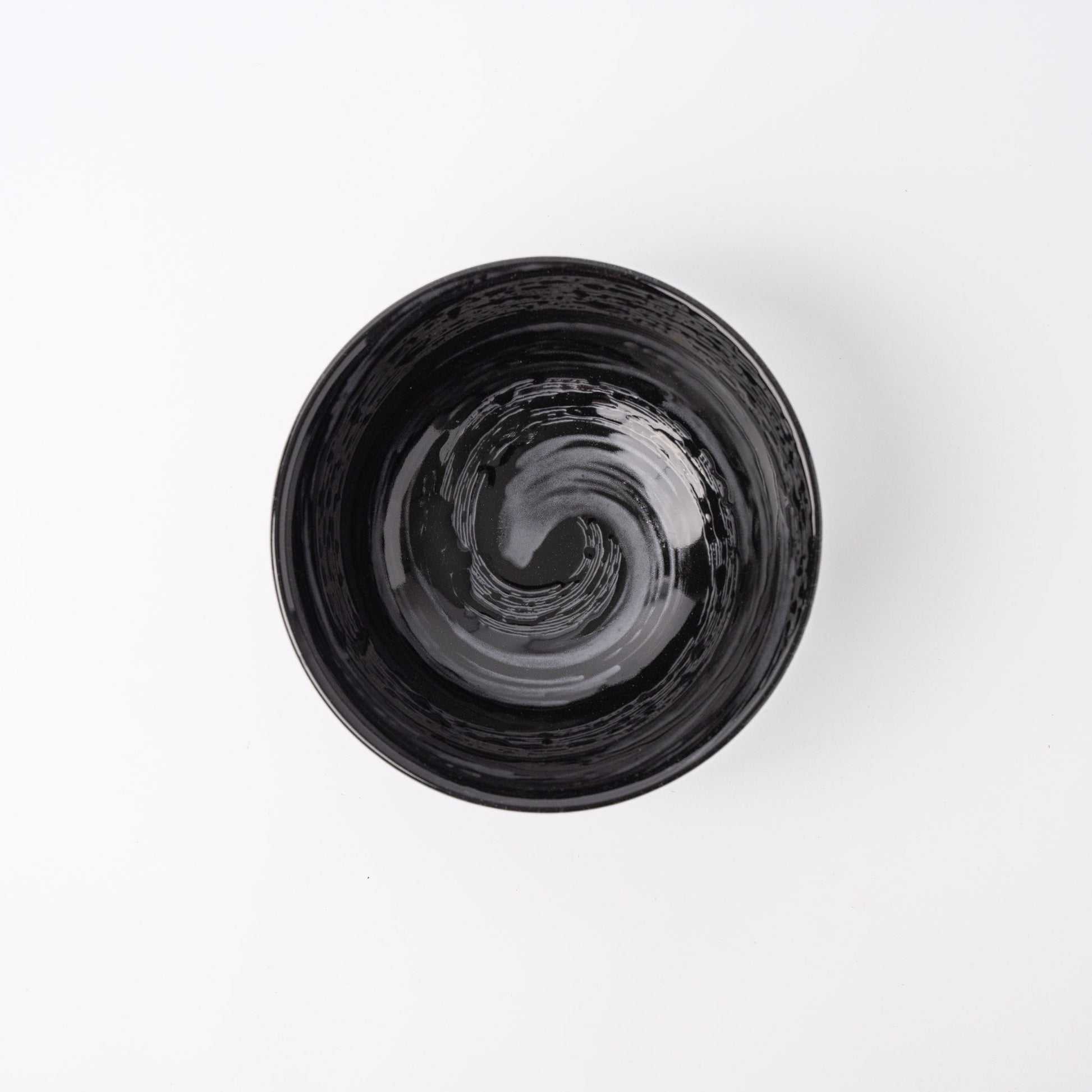 Udon Bowl Fluted 19.5cm Gunmetal Swirl Glaze V637-C3717