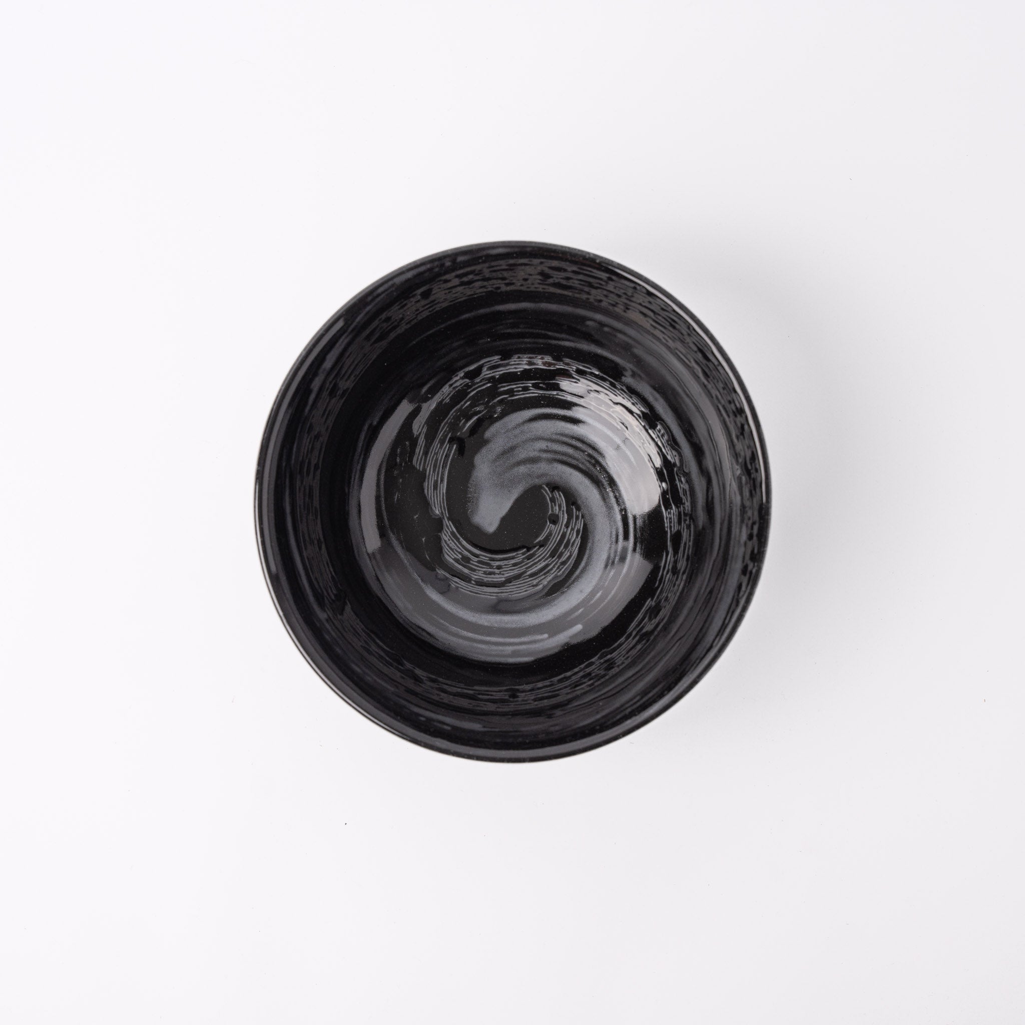 Udon Bowl Fluted 19.5cm Gunmetal Swirl Glaze V637-C3717
