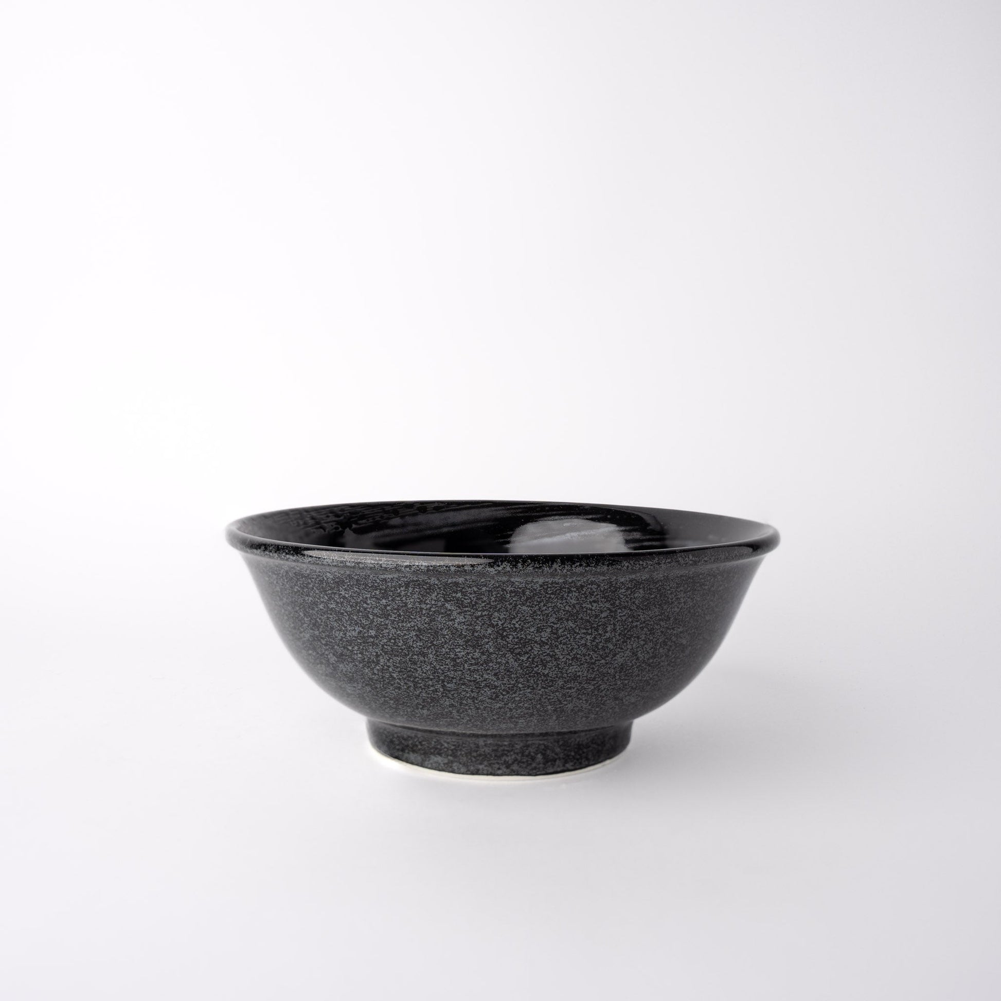 Udon Bowl Fluted 19.5cm Gunmetal Swirl Glaze V637-C3717