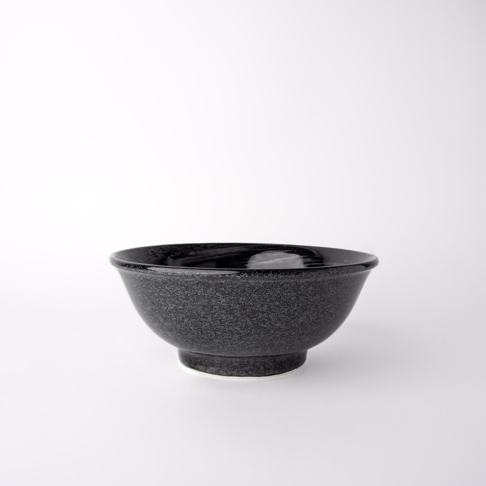 Udon Bowl Fluted 19.5cm Gunmetal Swirl Glaze V637-C3717