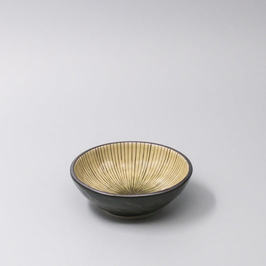 Bowl 13cm Green Converging Line Glaze V637-C3735