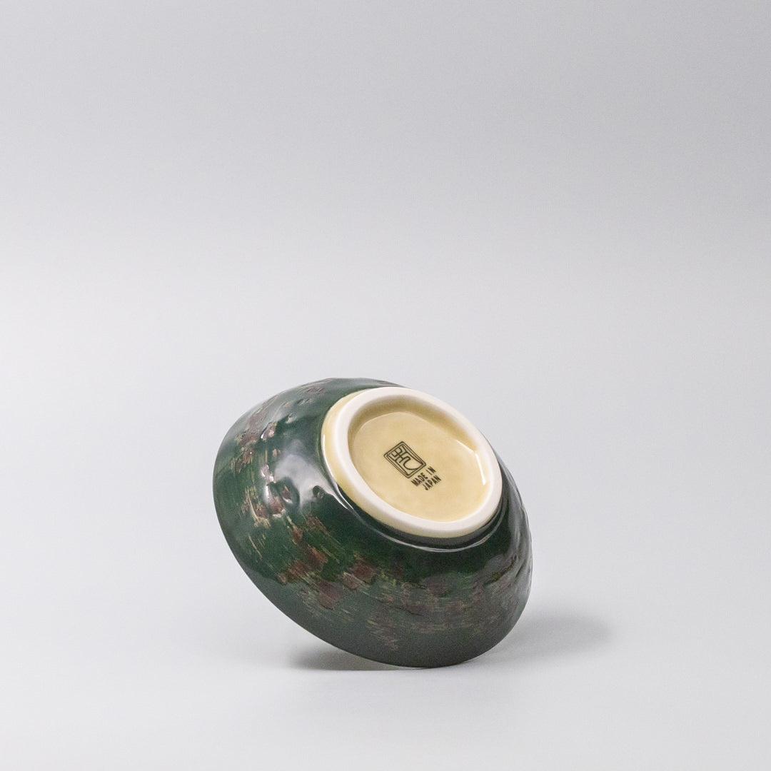 Bowl 13cm Green Converging Line Glaze V637-C3735
