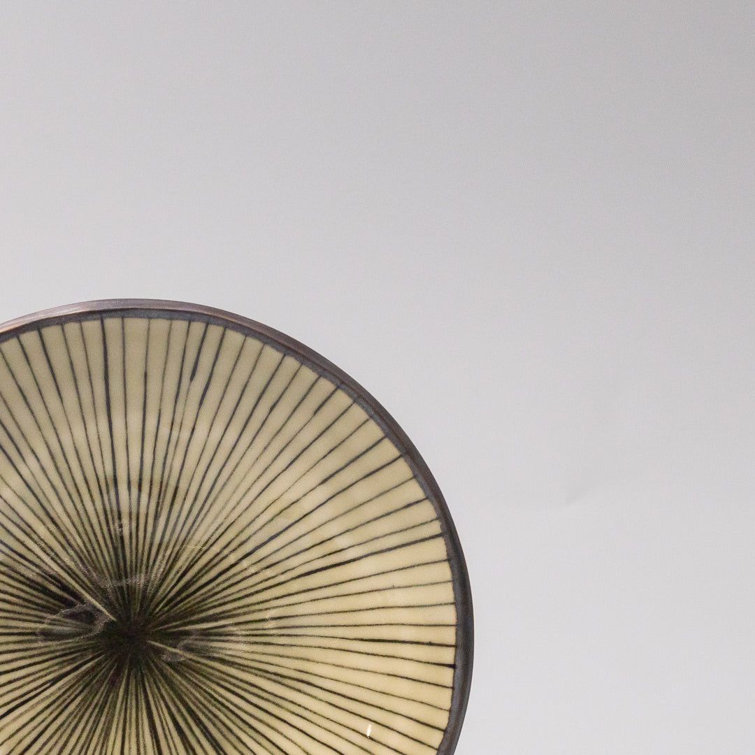 Saucer 13.5cm Green Converging Line Glaze V637-C3736