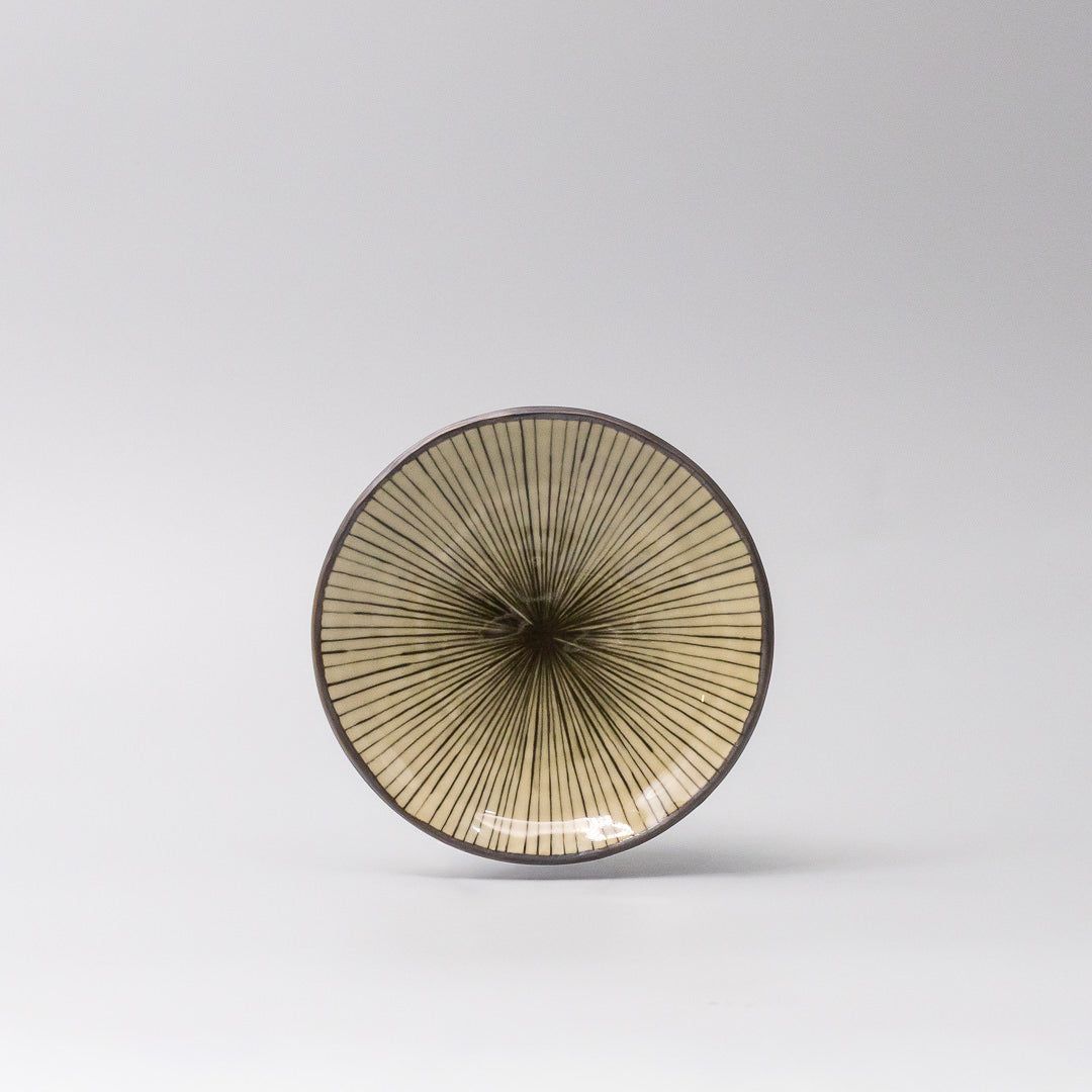 Saucer 13.5cm Green Converging Line Glaze V637-C3736