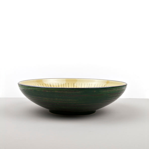 Serving Bowl 28cm Green Converging Line Glaze V637-C3737