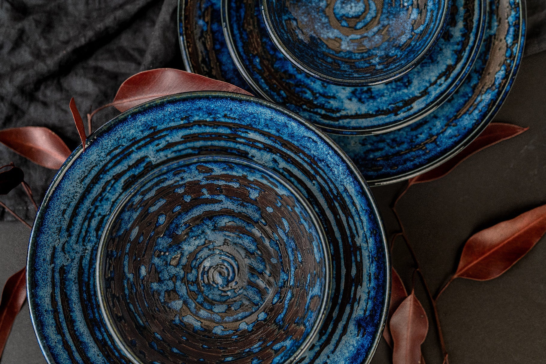 Pasta Bowl 24cm Copper Swirl Glaze V637-C3765