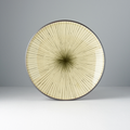 Dinner Plate 25cm Green Converging Line Glaze V637-C3782