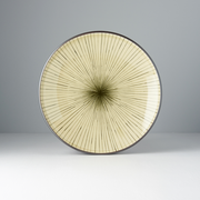 Dinner Plate 25cm Green Converging Line Glaze V637-C3782