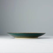 Dinner Plate 25cm Green Converging Line Glaze V637-C3782