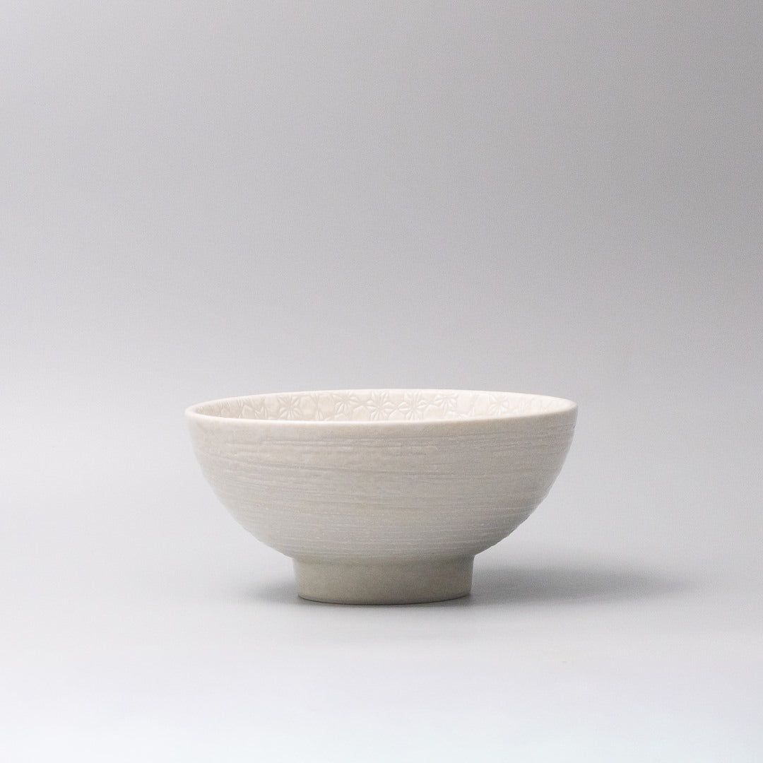 Bowl Large 19.5cm White Star Glaze V637-C3797