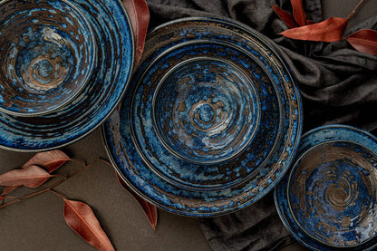 Bowl U Shape 13cm Copper Swirl Glaze V637-C3800