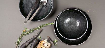 Serving Bowl 24cm Matt and Shiny Glaze V637-C3814