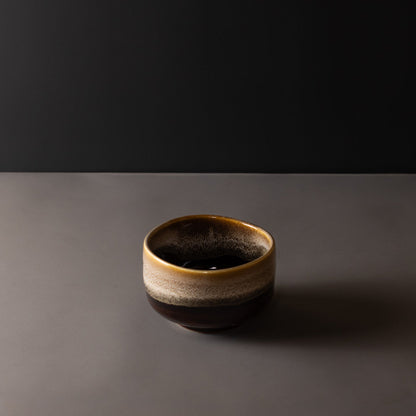 Matcha Tea Bowl 11cm Brown with Milky White V637-C3865