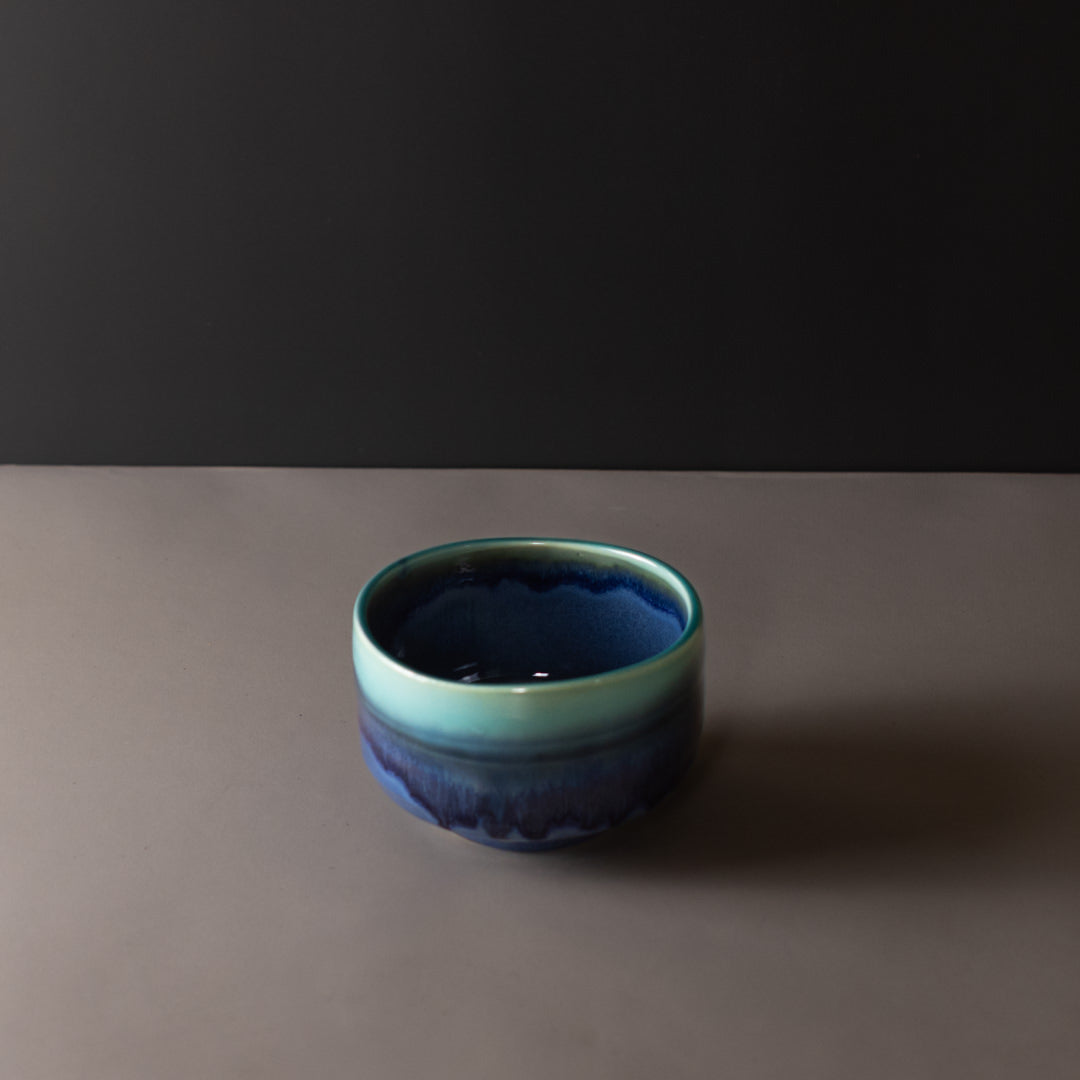 Matcha Tea Bowl 11.5cm Turquoise Drip V637-C3866