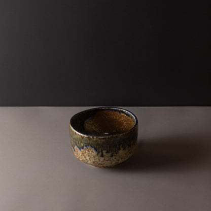 Matcha Tea Bowl 11.5cm Earth with Forest River V637-C3868