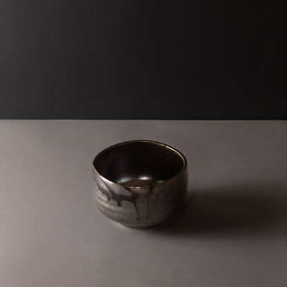 Matcha Tea Bowl 11.5cm Metallic Black V637-C3869