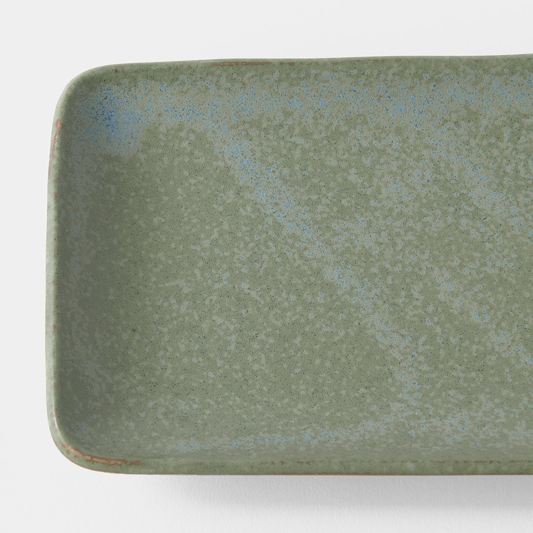 Plate Rectangular 29cm Green Fade Glaze V637-C4048