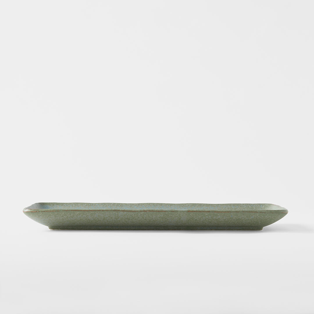 Plate Rectangular 29cm Green Fade Glaze V637-C4048