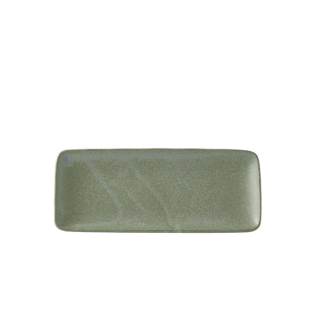 Plate Rectangular 29cm Green Fade Glaze V637-C4048