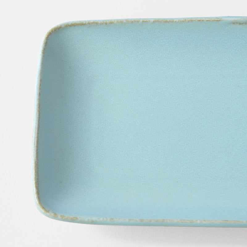 Sashimi Plate 29cm Soda Blue Glaze V637-C4051