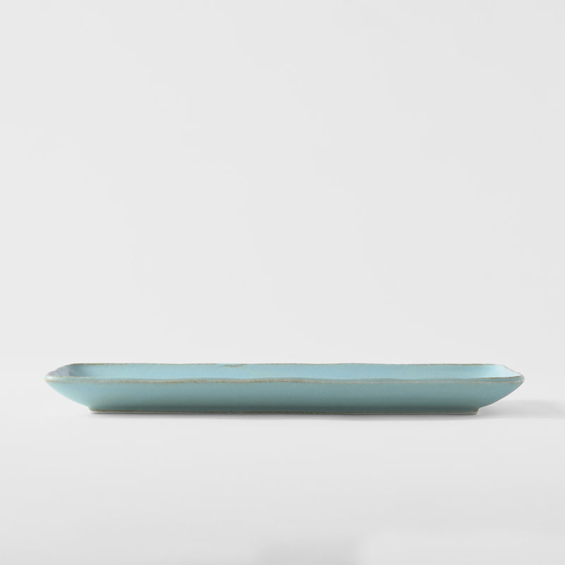 Sashimi Plate 29cm Soda Blue Glaze V637-C4051