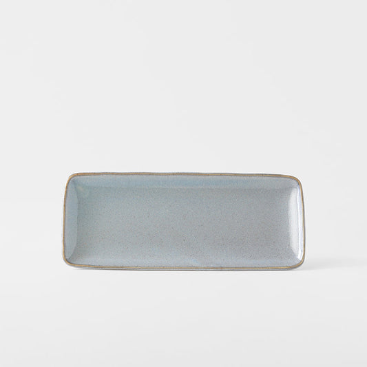 Sashimi Plate 29cm Steel Grey Glaze V637-C4052