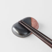 Chopsticks Rest Pebble Black Orange V637-C4098
