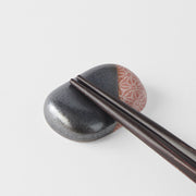 Chopsticks Rest Pebble Black Orange V637-C4098