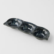 Edamame Triple Pod Dish 200ml Indigo Blue V637-C4164