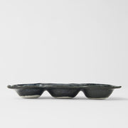 Edamame Triple Pod Dish 200ml Indigo Blue V637-C4164