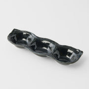 Edamame Triple Pod Dish 200ml Indigo Blue V637-C4164