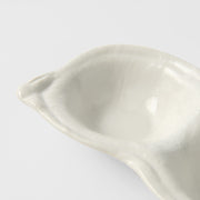Edamame Triple Pod Dish 200ml Matte White Glaze V637-C4166