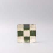 Saucer Reeded Oribe 12cm Checkerboard Glaze V637-C4172
